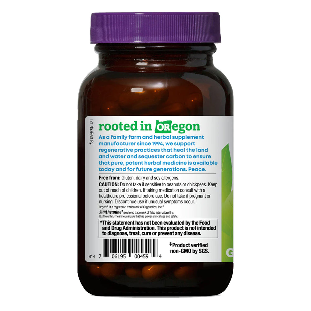 Herbal blend ingredients including Holy Basil, Licorice root, and Ashwagandha