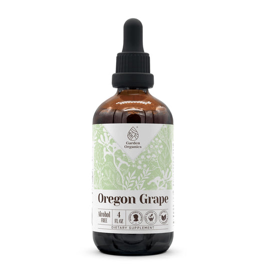 Oregon Grape Alcohol-Free Tincture bottle with dropper, 4 oz