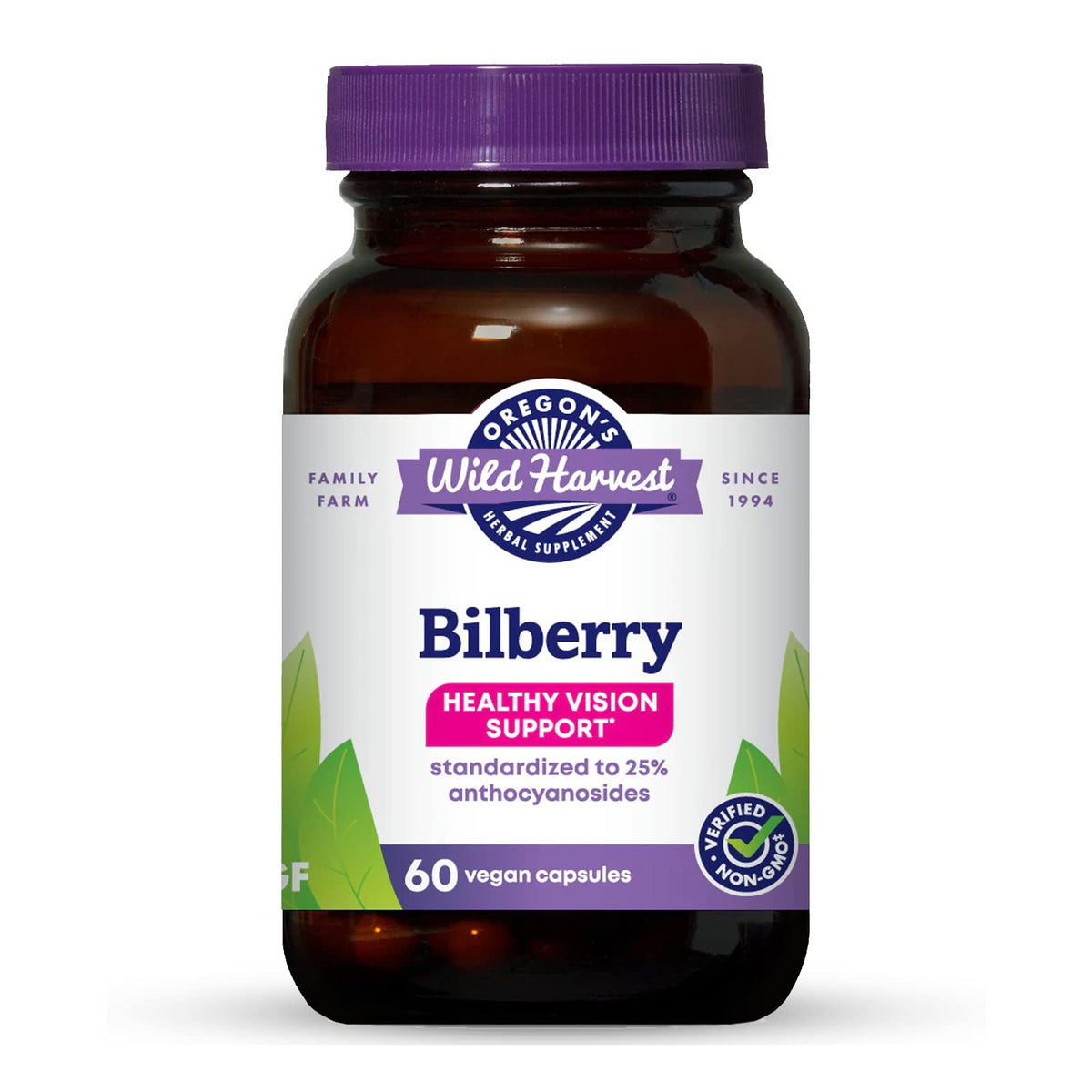 Oregon's Wild Harvest Bilberry capsules bottle