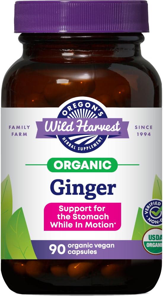 Oregon's Wild Harvest Ginger Capsules bottle - 90 count