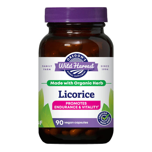 Bottle of Oregon's Wild Harvest Licorice Root Capsules, 90 Count