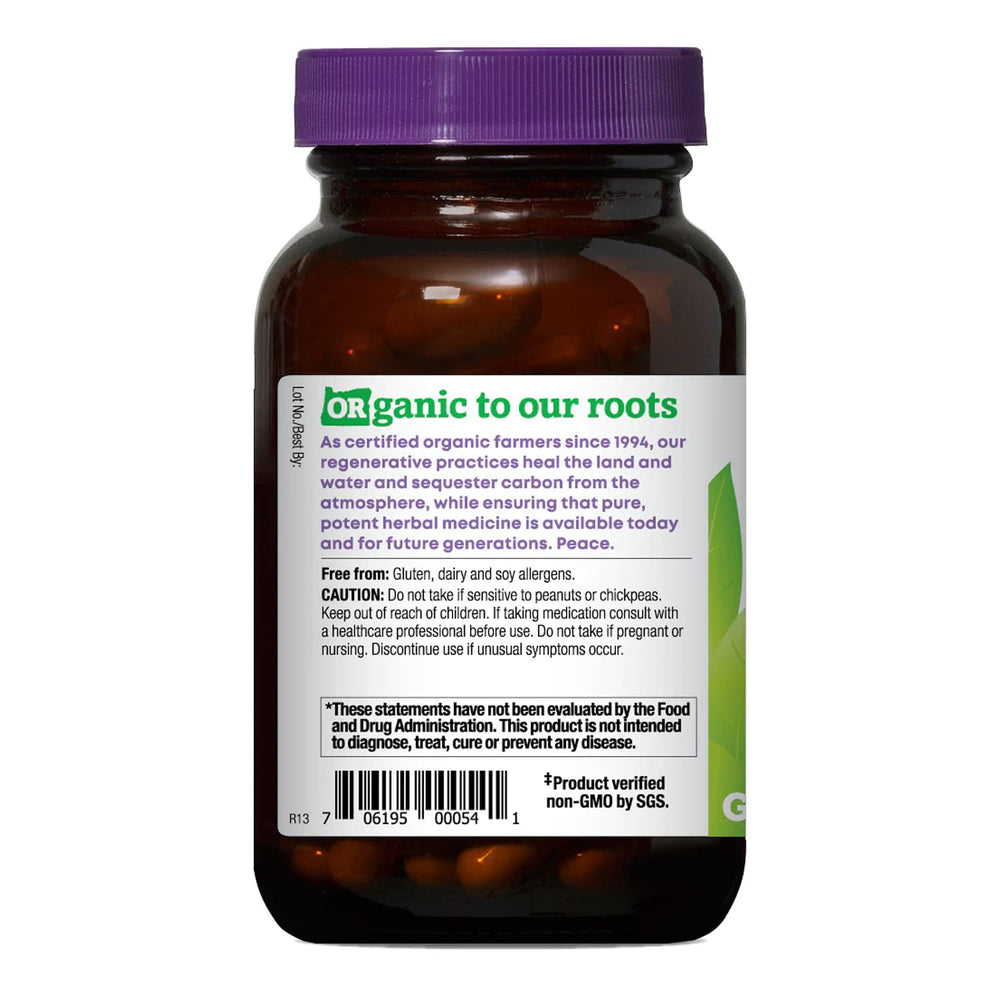 Back of packaging showing supplement facts