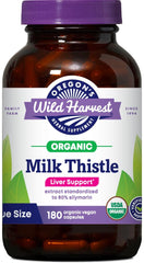 Oregon's Wild Harvest milk thistle capsules for plant-based daily support.