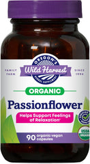 Front view of Oregon's Wild Harvest Passion Flower Organic Vegan Capsules bottle