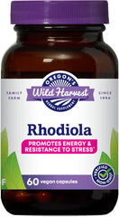 Oregon's Wild Harvest Rhodiola 60 Count bottle – front view