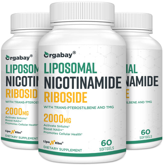 Orgabay Liposomal Nicotinamide Riboside 2000 mg bottle on white background