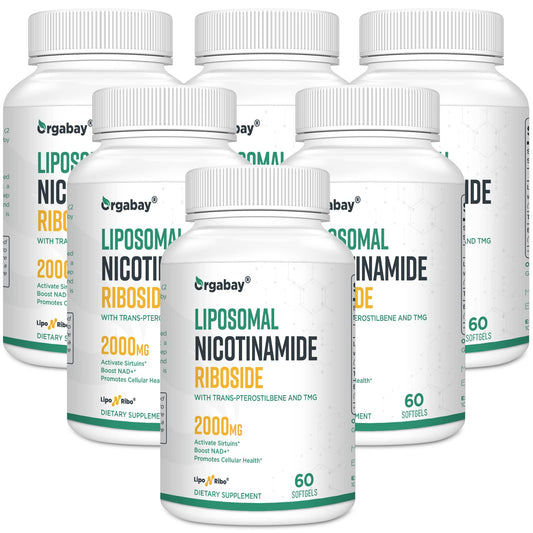 Orgabay liposomal nicotinamide riboside 2000 mg bottle with 360 softgels