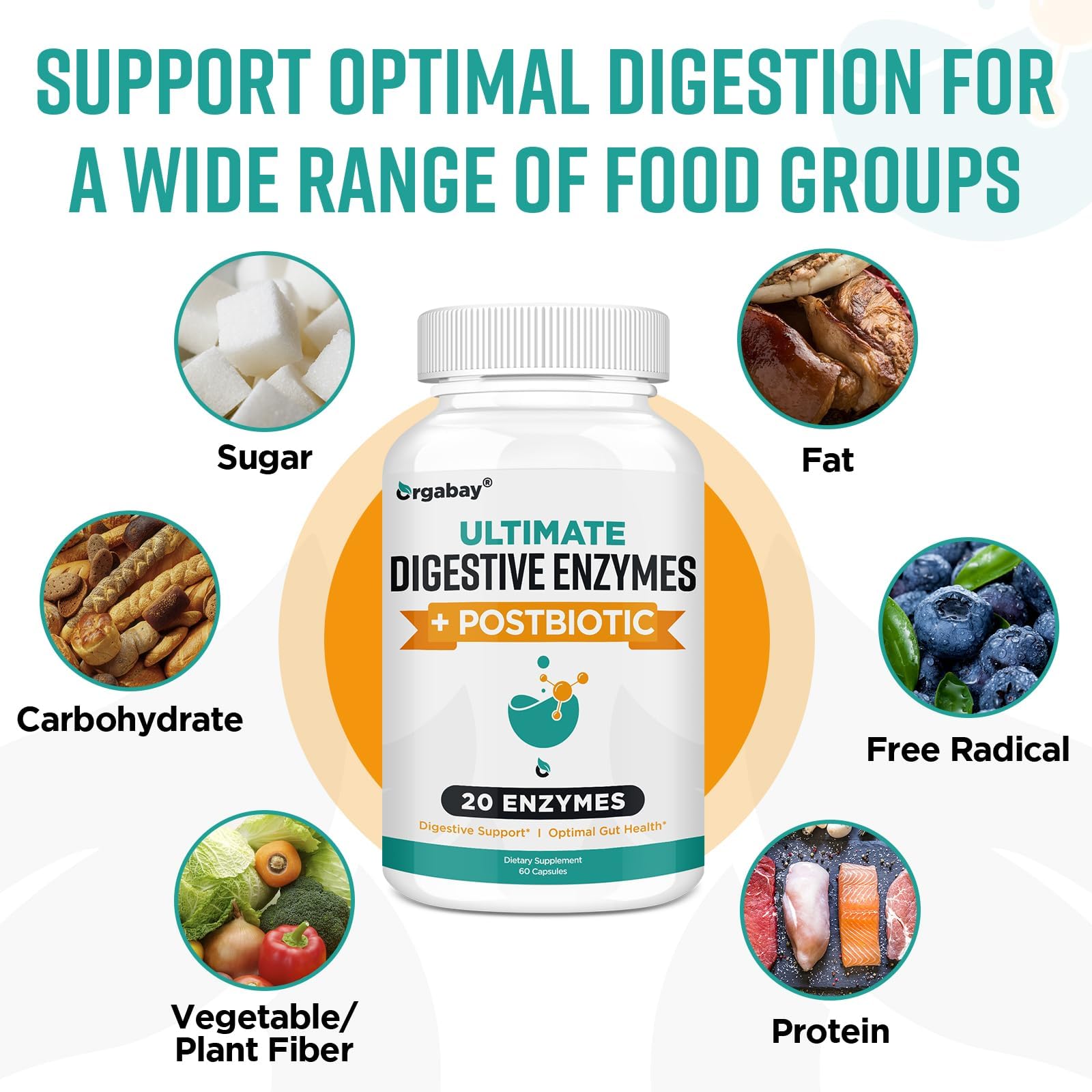 Vegan-friendly digestive enzyme formula