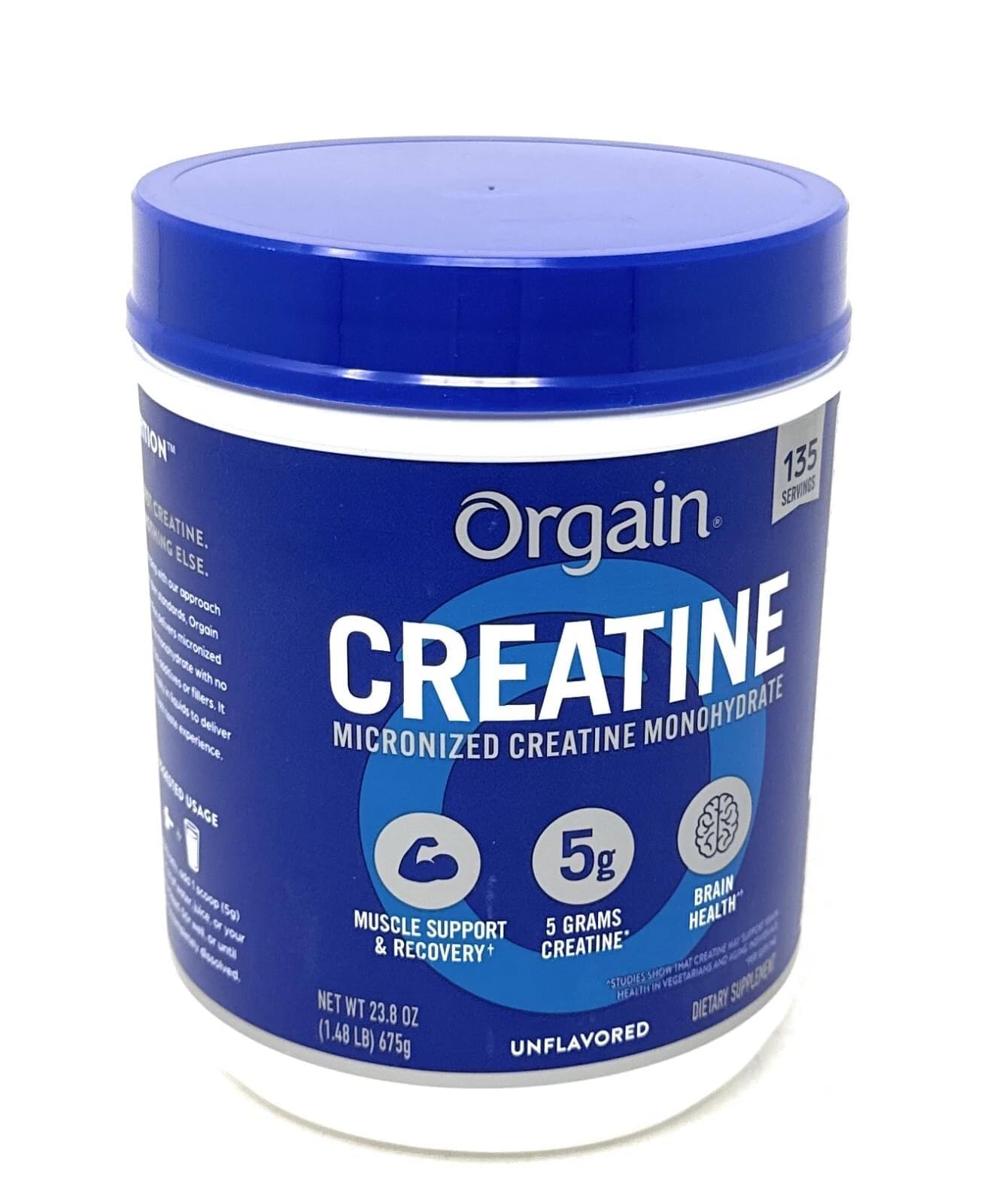 Orgain 5g micronized creatine monohydrate unflavored front label