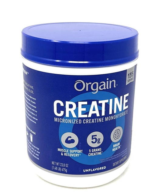 Orgain 5g micronized creatine monohydrate unflavored front label