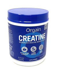 Orgain 5g micronized creatine monohydrate unflavored front label