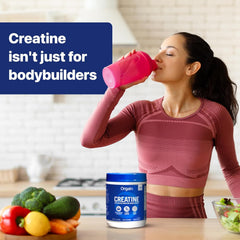 Serving scoop with Orgain creatine monohydrate powder