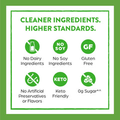 Gluten-free dairy-free soy-free Orgain protein powder packaging