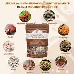 Organic Arabica coffee mushroom powder