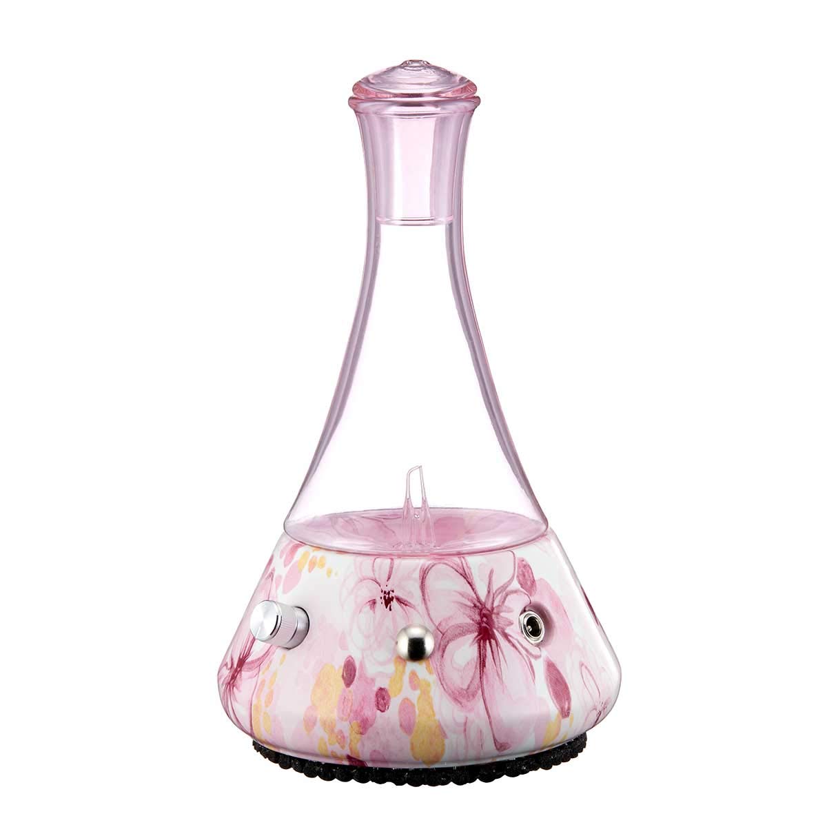 Organic Aromas Opulence pink floral ceramic base enhances elegant ambience