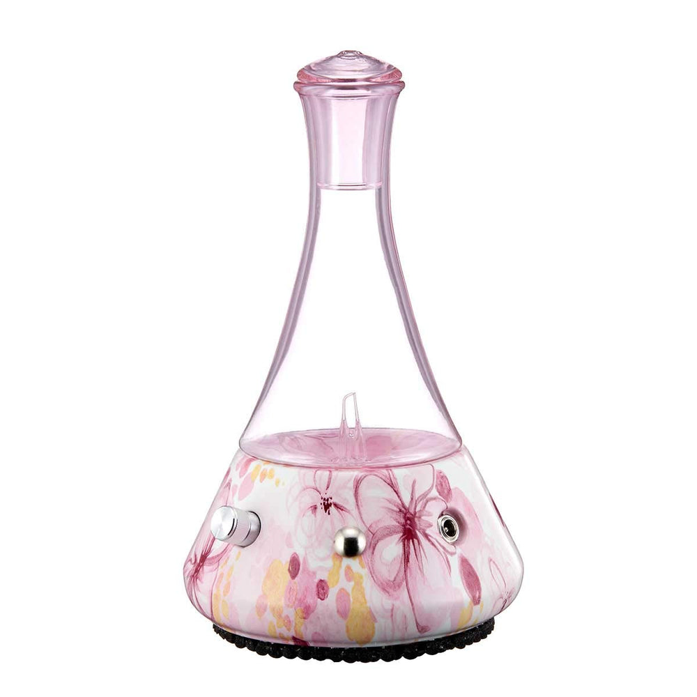 Organic Aromas Opulence pink floral ceramic base enhances elegant ambience