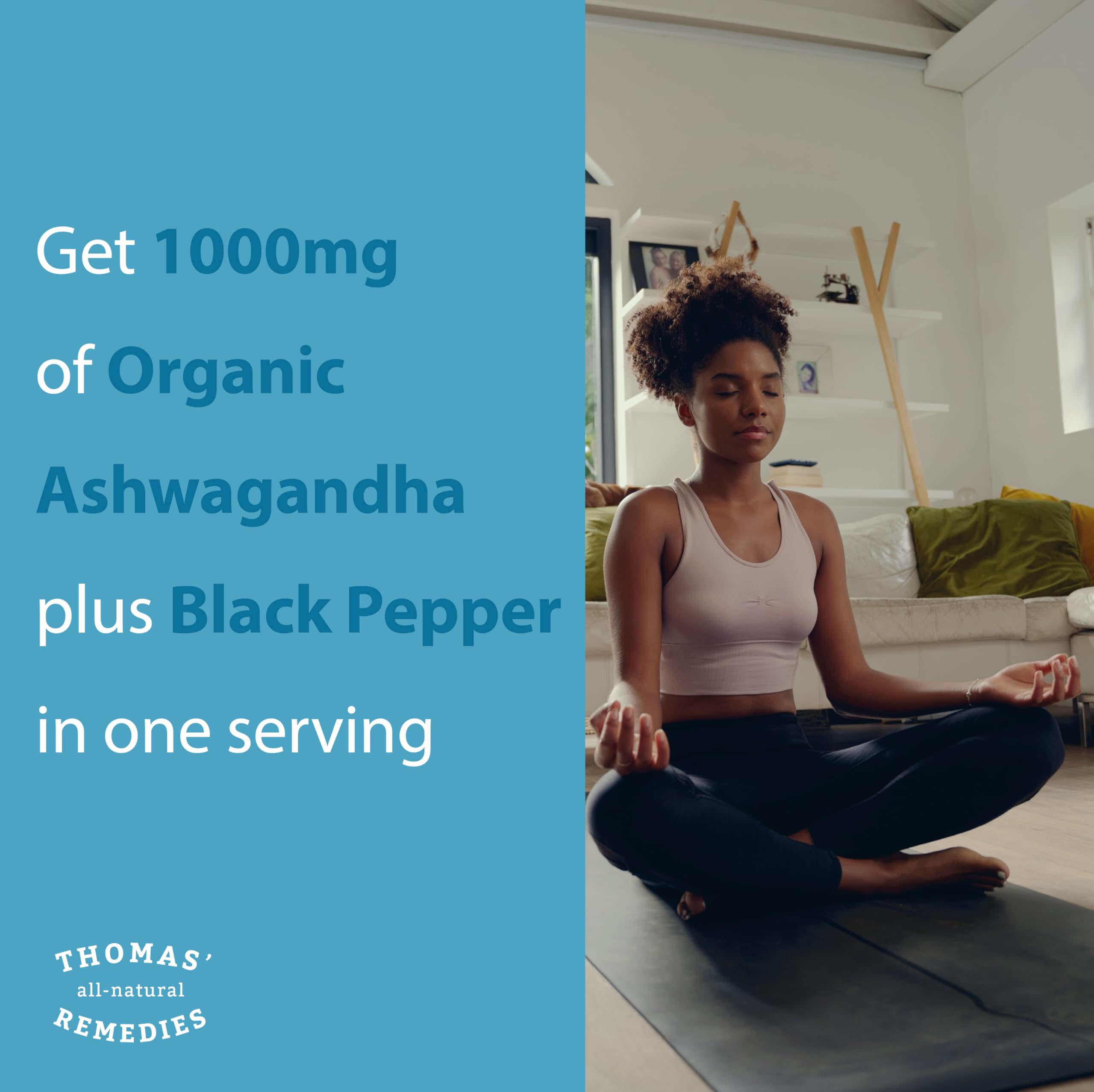 Organic Ashwagandha 1000mg bottle