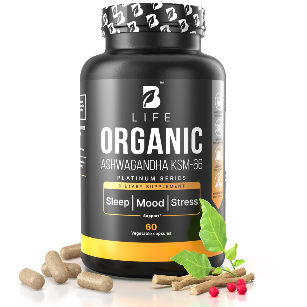 Organic Ashwagandha KSM-66 1000 mg bottle