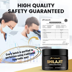 Organic ashwagandha and Shilajit ingredients