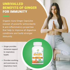 Illustration of gingerol as the bioactive compound in Organic Aura Ginger Capsules