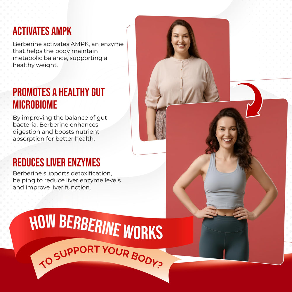 Organic berberine supplement bottle with label