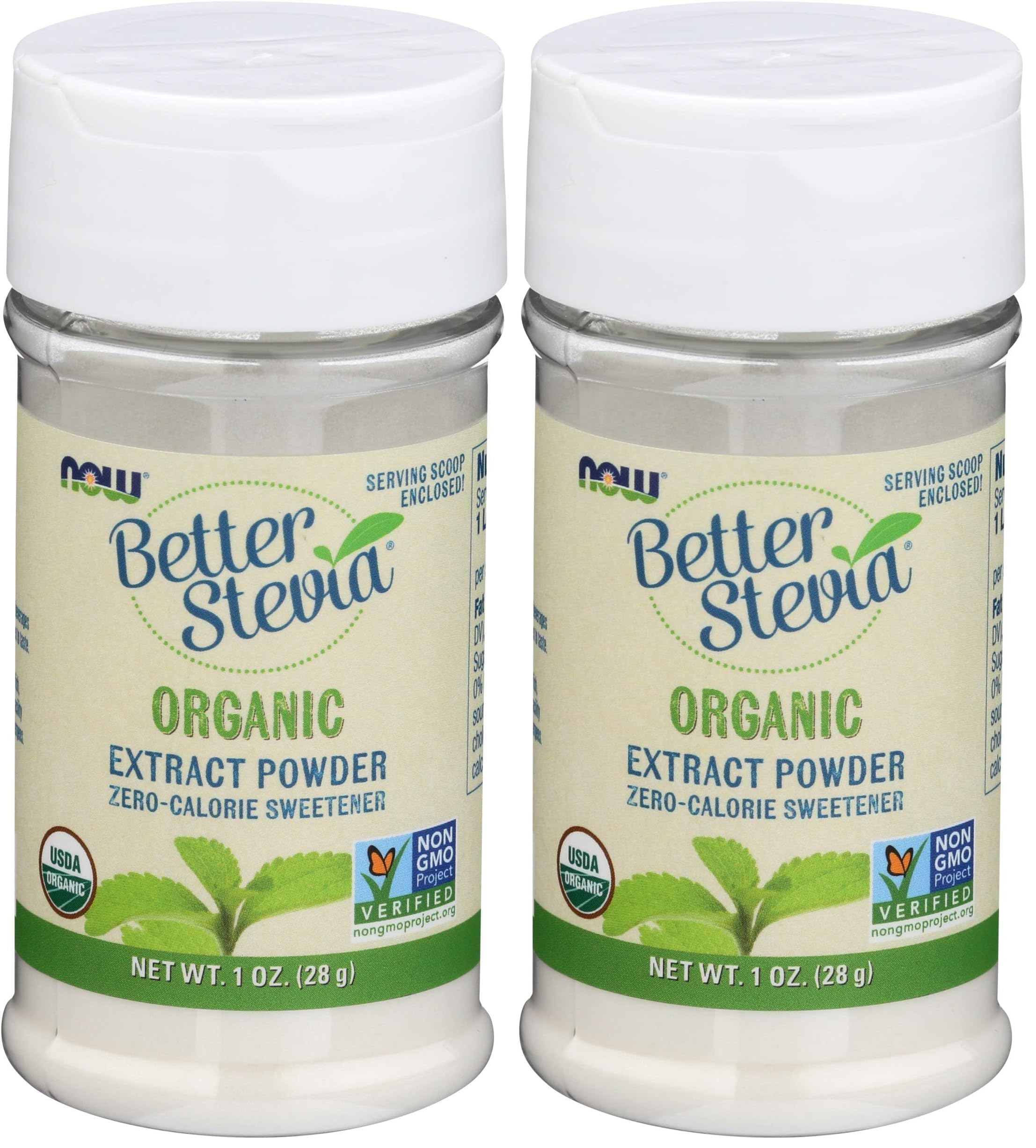 Organic Better Stevia Extract Powder Zero Calorie Sweetener – 1 oz (Pack of 2)