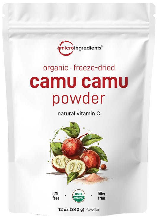 Organic Camu Camu Powder - 12 oz pouch with label
