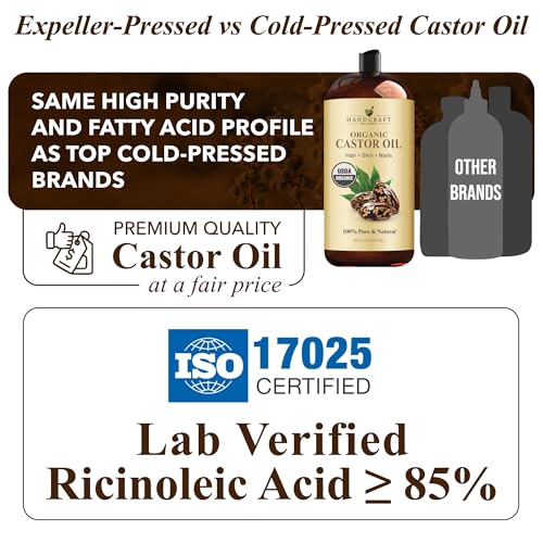Organic castor oil expeller-pressed hexane-free 28oz