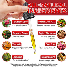 Organic Cayenne Pepper Drops bottle and packaging