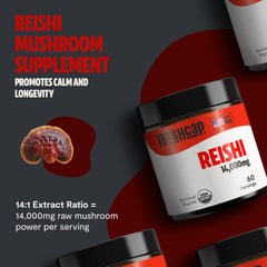 Organic certifications label for Reishi powder