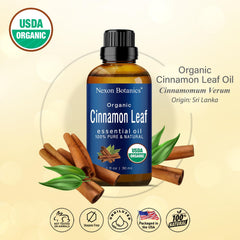 Organic Cinnamon Essential Oil 30 ml bottle close-up
