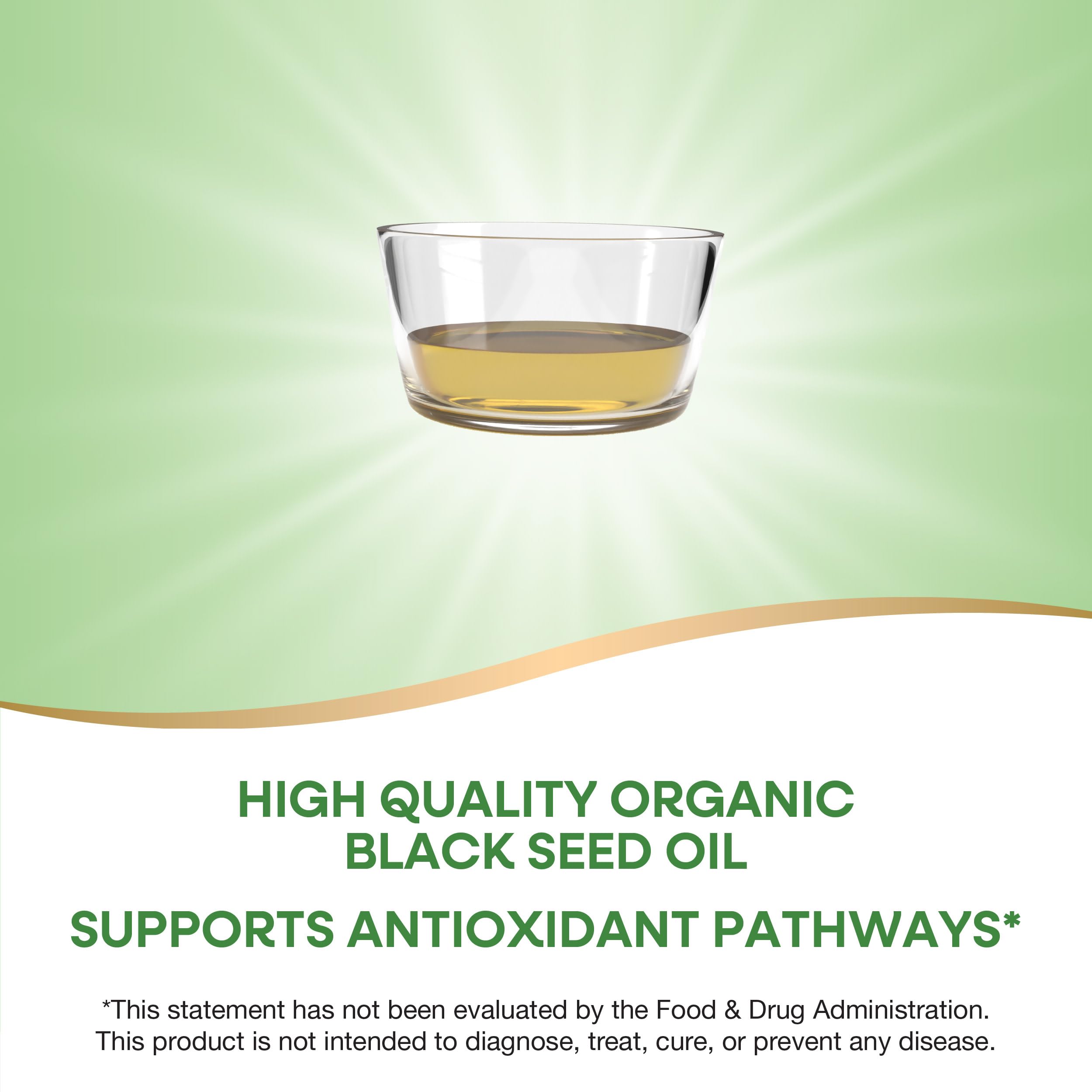 Organic cold-pressed unrefined black seed oil bottle close-up