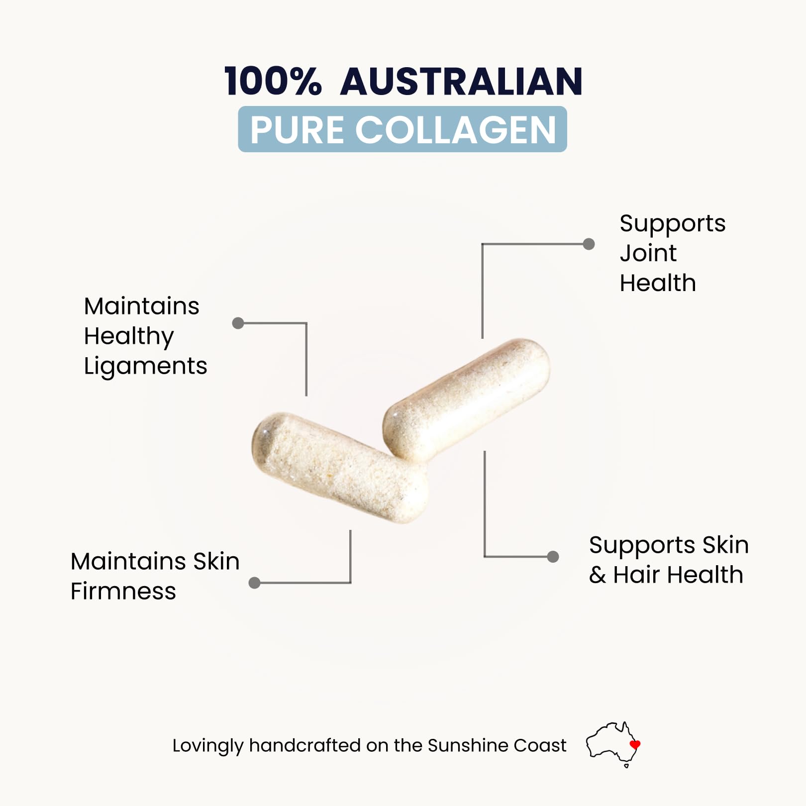 Grass-fed, pasture-raised Australian cattle source label on bottle