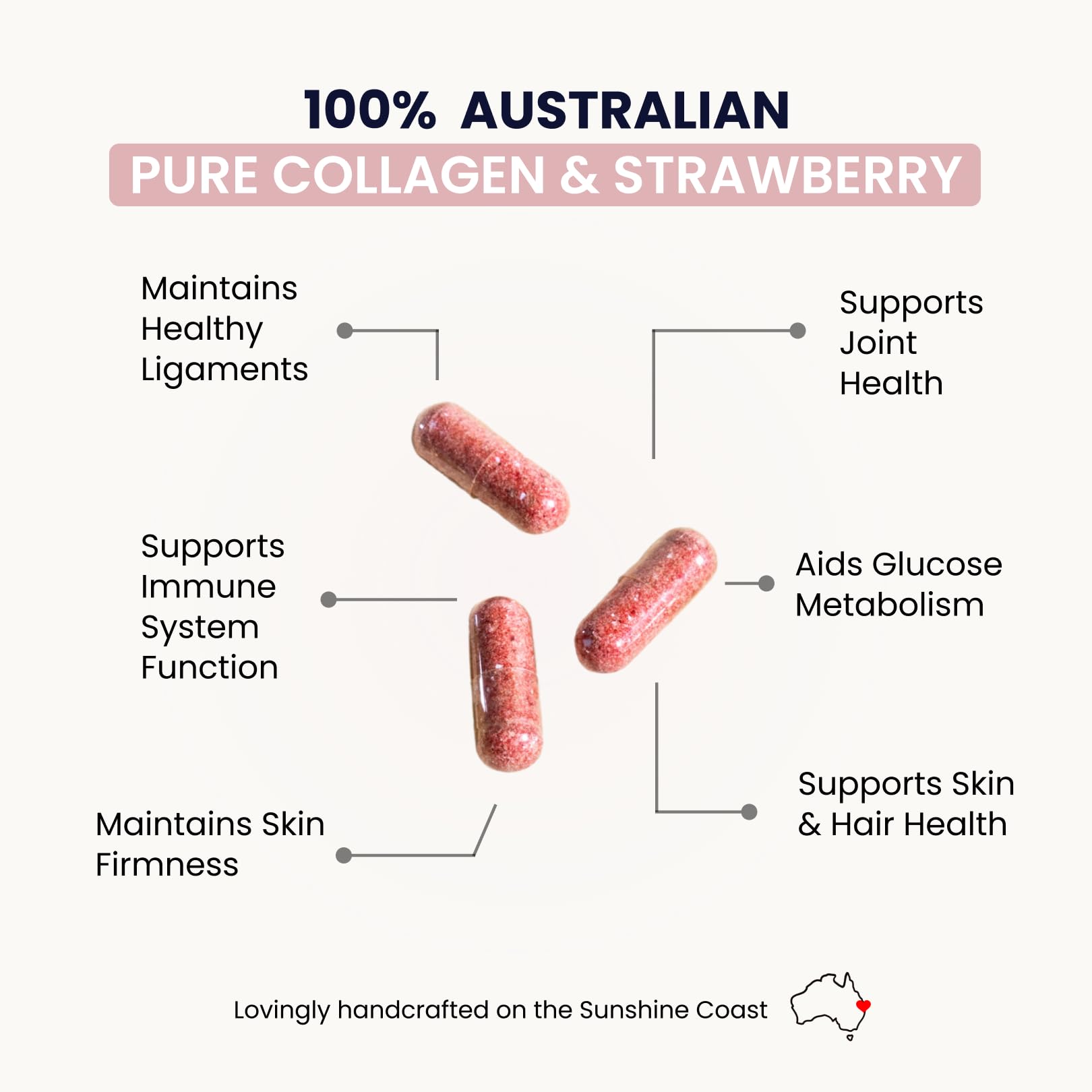 Open bottle showing 120 capsules for Beauty Brilliance