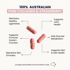 Open bottle showing 120 capsules for Beauty Brilliance