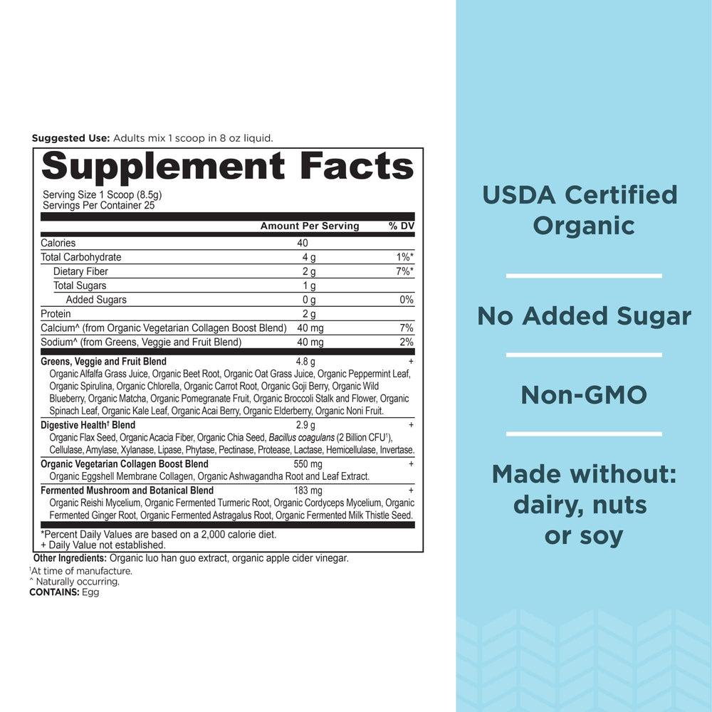 Organic Vegetarian Collagen Boost Blend imagery