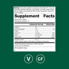 Organic collard greens used as a folate source in Whole Food Folate