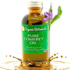 Organic Comfrey Leaf Infused Oil in 4 oz bottle