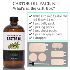 Reusable organic cotton castor oil therapy wraps