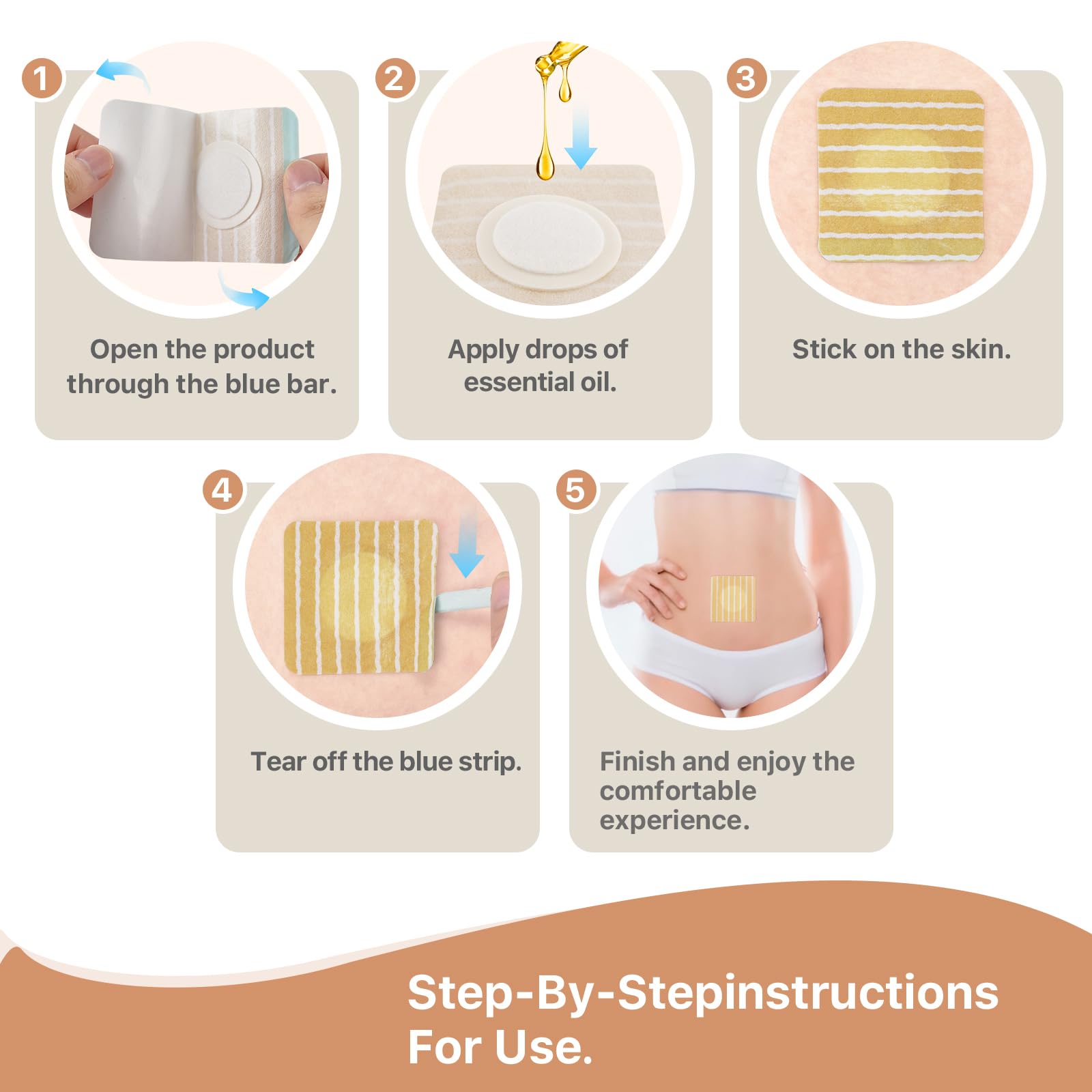 Organic cotton component of castor oil patch