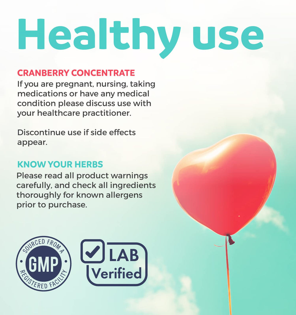 Certified organic, non-GMO cranberry pills