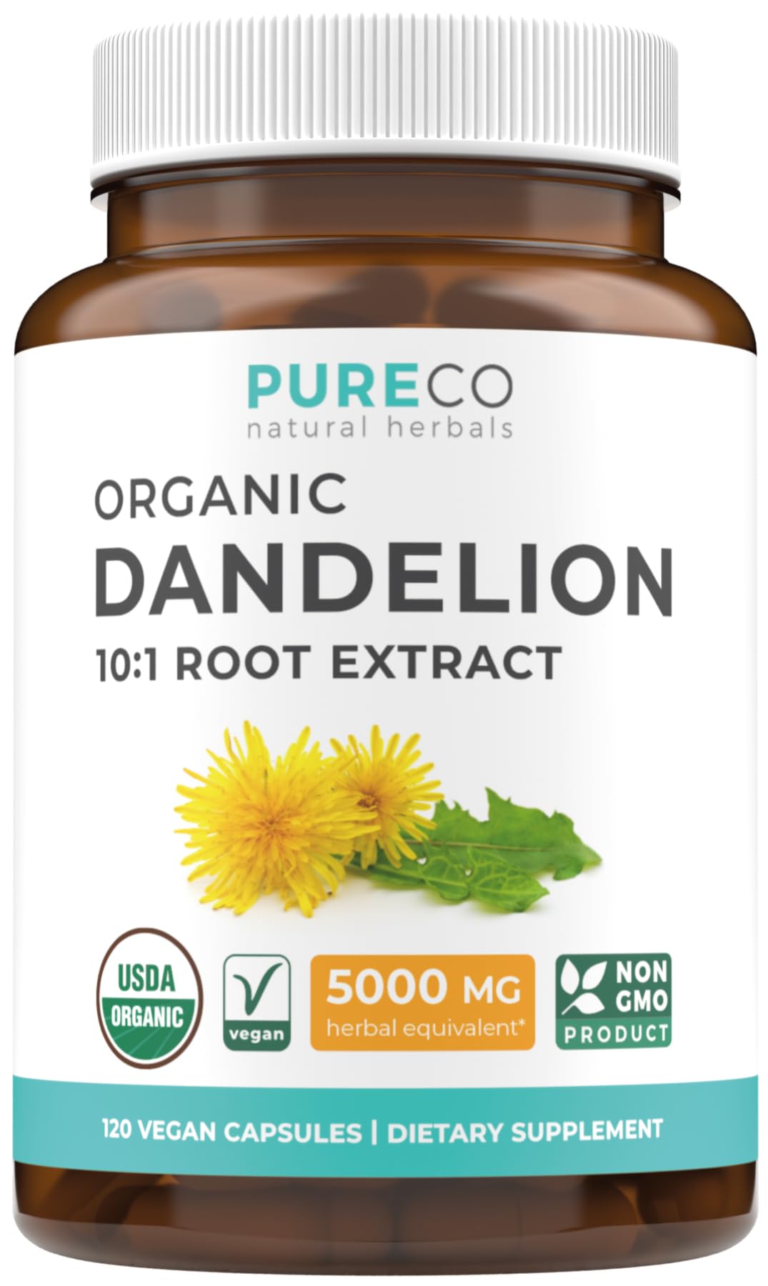 USDA organic dandelion root extract capsules