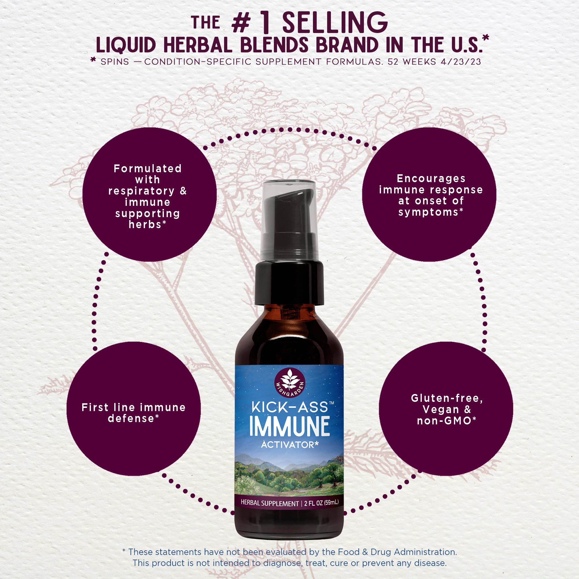 Organic Echinacea and Goldenseal herbs used in the formula