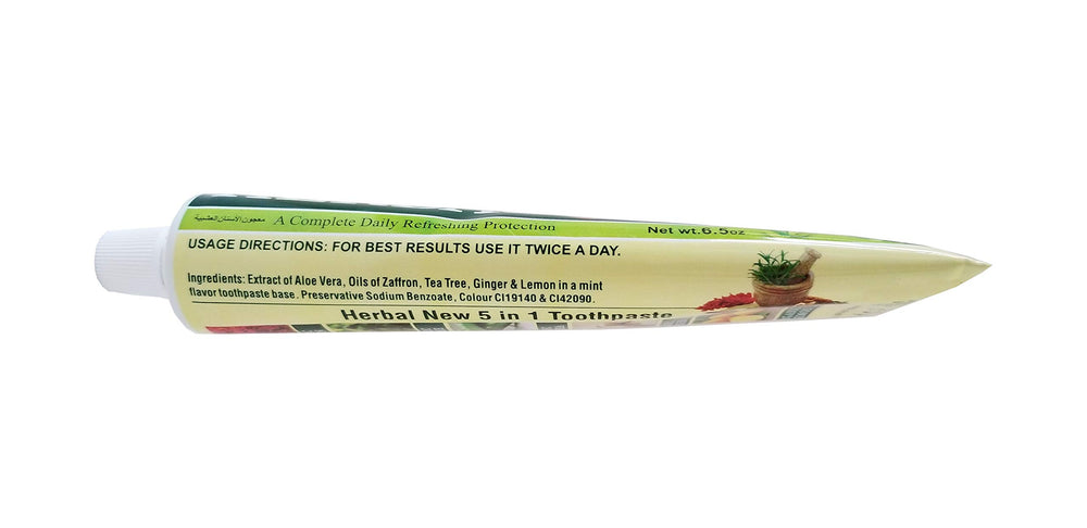 5 in 1 toothpaste benefits graphic
