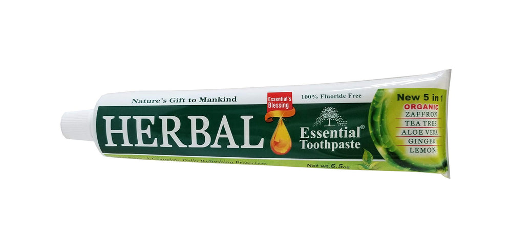 Natural toothpaste in bathroom setting on countertop