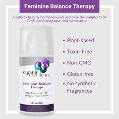 Organic Excellence Progesterone Cream ingredients herbs image emphasizes certified organic herbs for gentle balance.