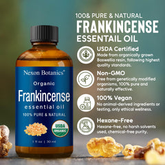 Boswellia Serrata resin and frankincense tree leaves