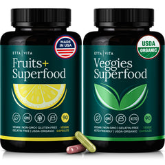 Organic fruits and vegetables blend used in the supplement