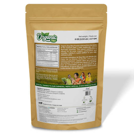 Organic Giloy Powder Tinospora Cordifolia - resealable pouch lifestyle image