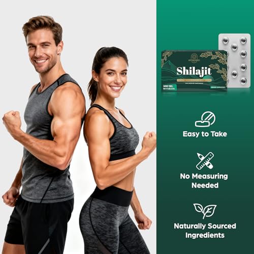 Organic Himalayan Shilajit tablets with fulvic acid, 500 mg